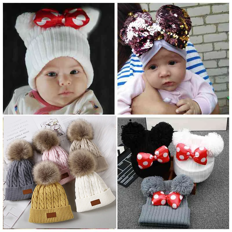 Cheap Baby Hat Beanie Spring Double-Pompom-Hats Cap Kids Knitted Girls Cotton Cute Autumn Cartoon 6M5gpgjn