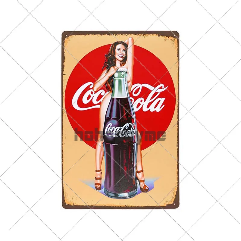 Cola Винтаж металлическая вывеска Ретро доска с классическим постером Бар Паб клубный магазин Настенные декоративные домашний декор 20x30 см