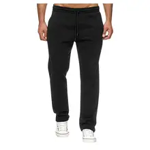 Хлопковые мужские спортивные брюки на каждый день со шнурком, однотонные мужские зимние брюки, толстые, для бега, прямые, свободные, мужские брюки для бега