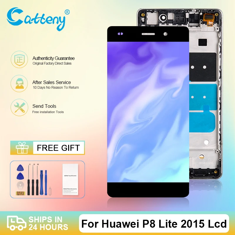 Оптовая продажа для Huawei P8 Lite 2015 ЖК сенсорный экран панель дигитайзер в сборе