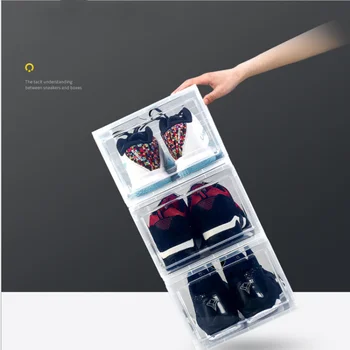 

Transparent Shoe Storage Box, Plastic Basketball Shoe Cabinet, Shoe Collection, Display Cabinet Space Saving , Artifact
