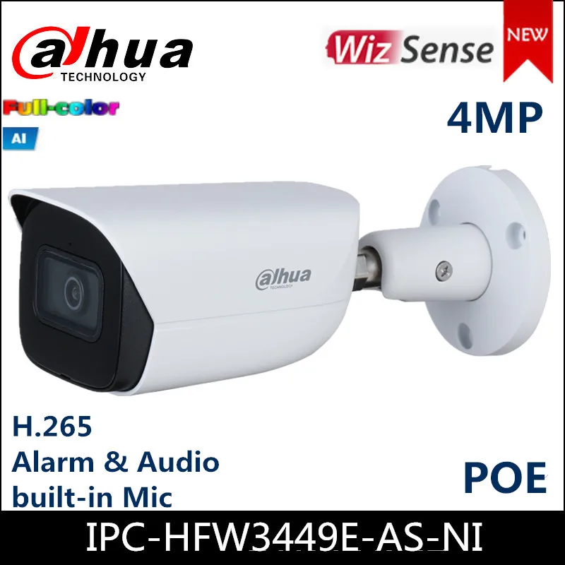 Dahua 4MP AI Full color Camera IPC HFW3449E AS NI H.265 POE IP Camera
