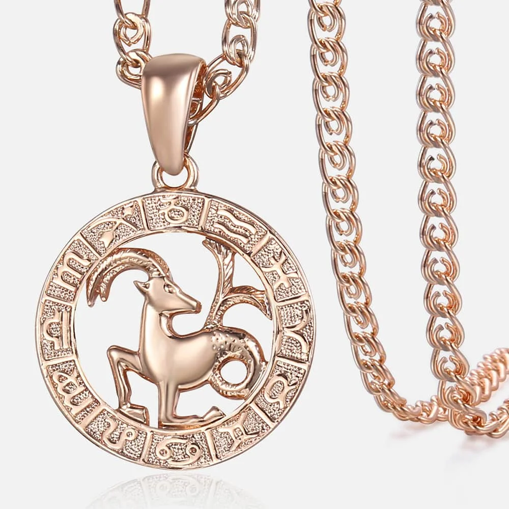 Capricorn Zodiac Sign Necklace For 