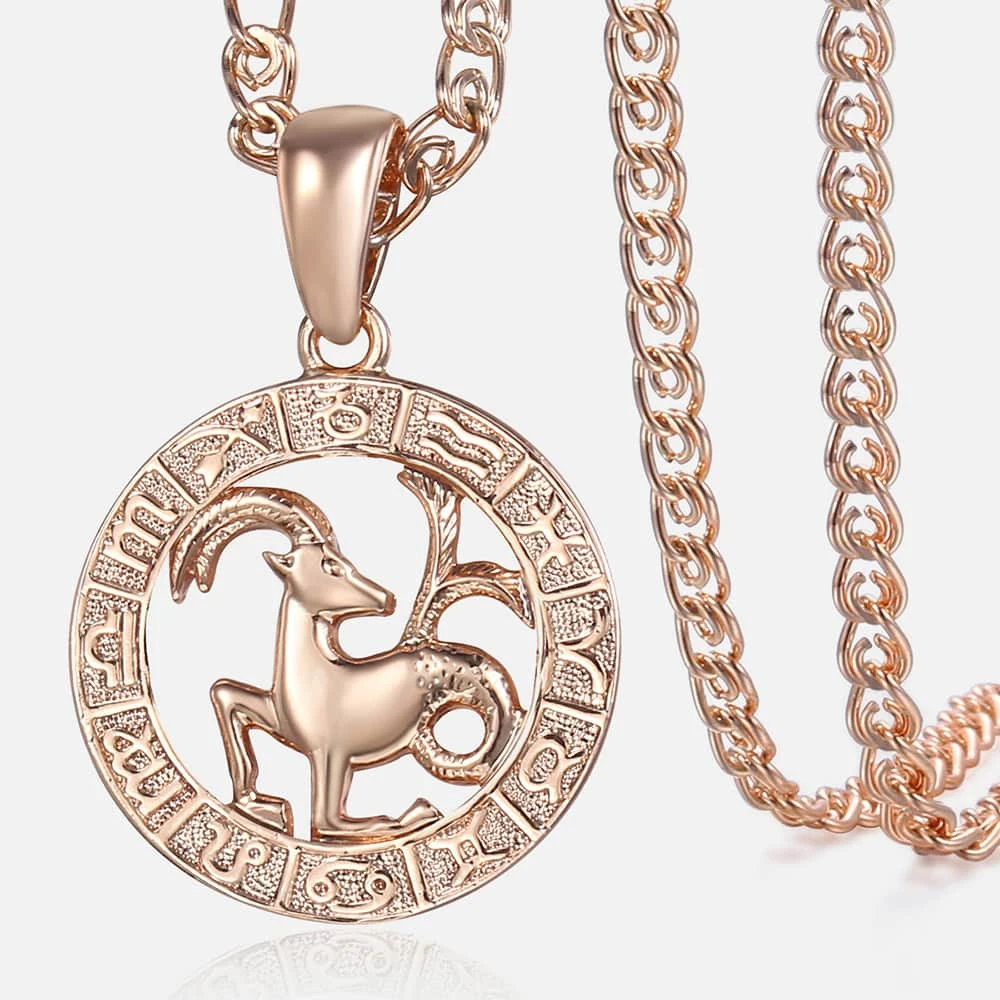 Capricorn necklace gold Clearance
