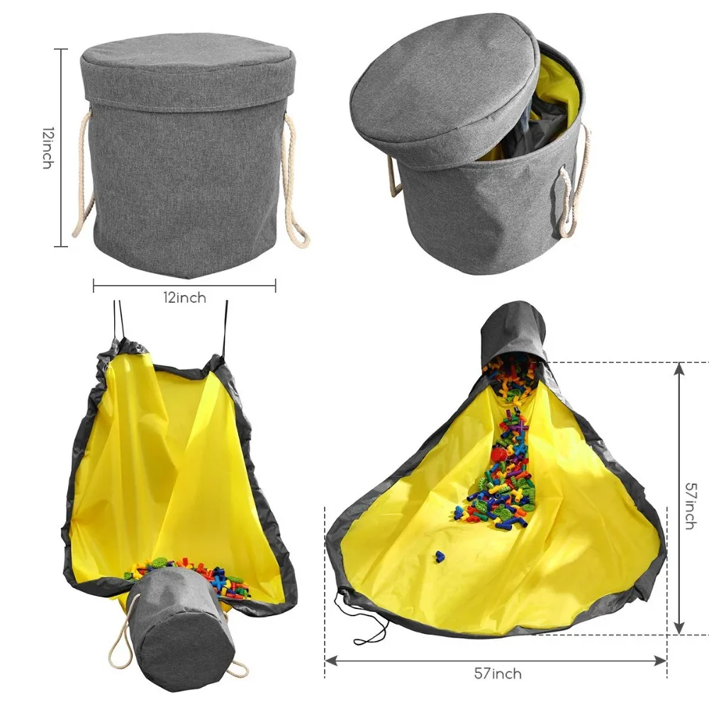 Toy-Storage-Basket-Large-Play-Mat-Toy-Clean-up-Storage-Container-Quick-Cleanup-Waterproof-Container-For