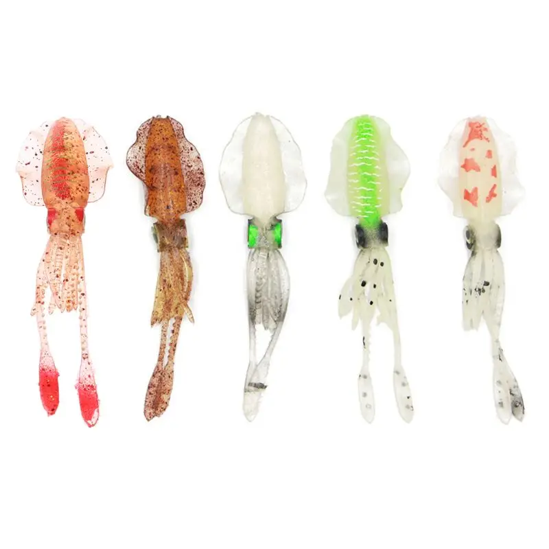 

Sea Fishing Bionic Squid Bait with Ear Thin Fin Soft Baits Fish-shaped Fake Lure Fish Bite