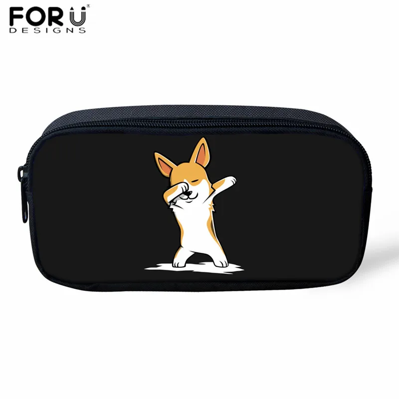 Z3882K FORUDESIGNS Kawaii косметичка для макияжа детей девочек мальчиков корги печати большой пенал на молнии школьные принадлежности подарки - Цвет: Z3882K