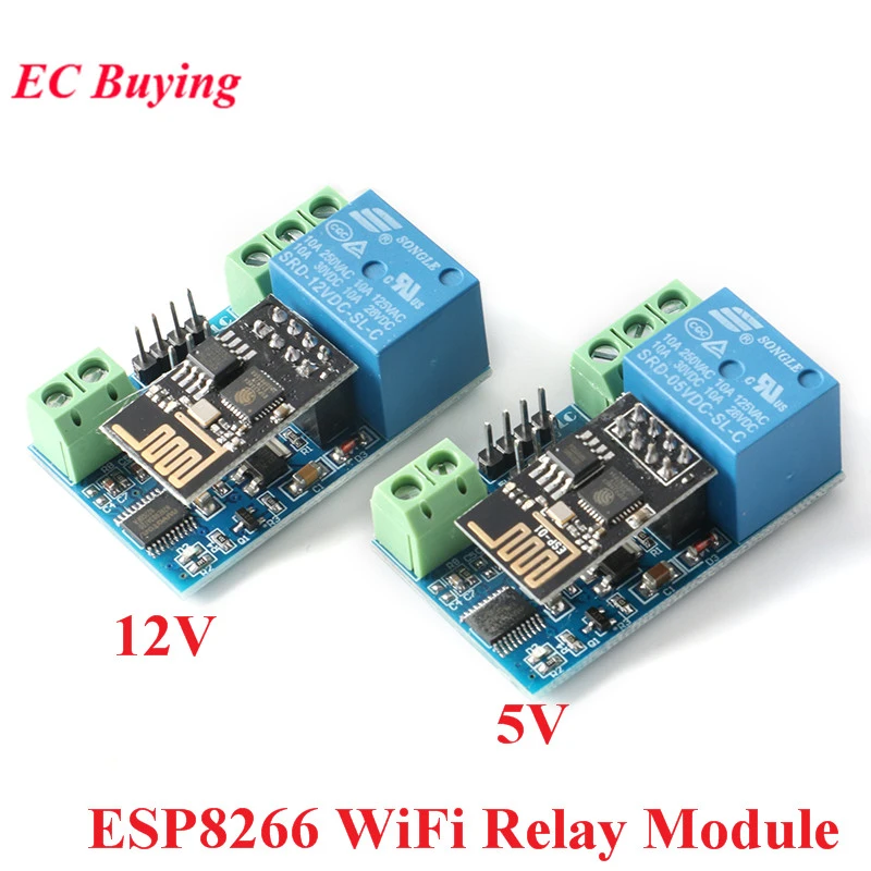 ESP8266 ESP 01 5V 12V 1 Chiều KÊNH WIFI Module Relay Điều IOT Nhà ...