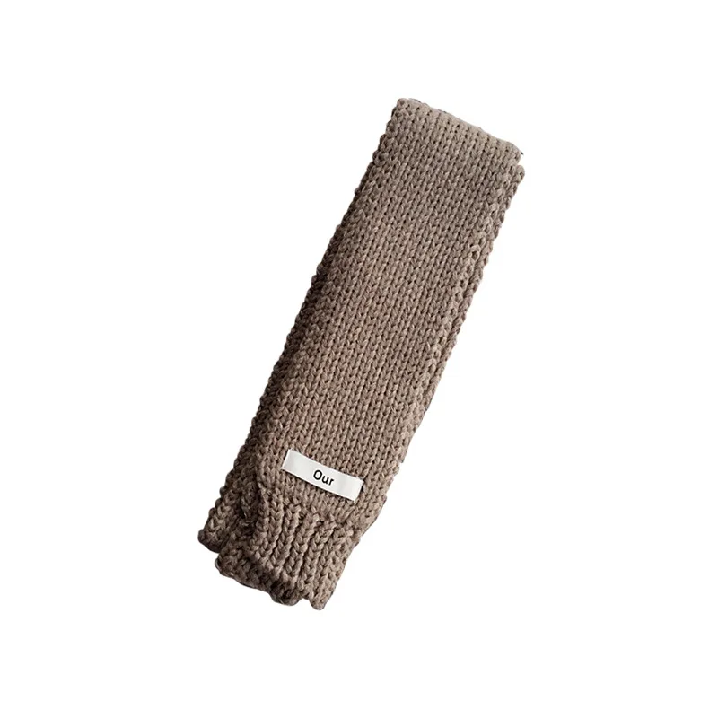 AC036Brown Женский шарф осень-зима детские шарфы Корейский дикий базовый детский шерстяной шарф мужские и женские вязаные шарфы AC036 - Цвет: AC036Brown