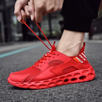 

New men's breathable Wallace fly woven running shoes walking jogging shoes casual stitching large size sneakers