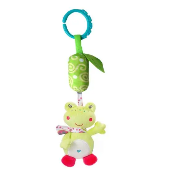 Rattle Toys For Baby Cute Puppy Bee Stroller Toy Rattles Mobile For Baby Trolley 0-12 Months Infant Bed Hanging Gift - Цвет: frog