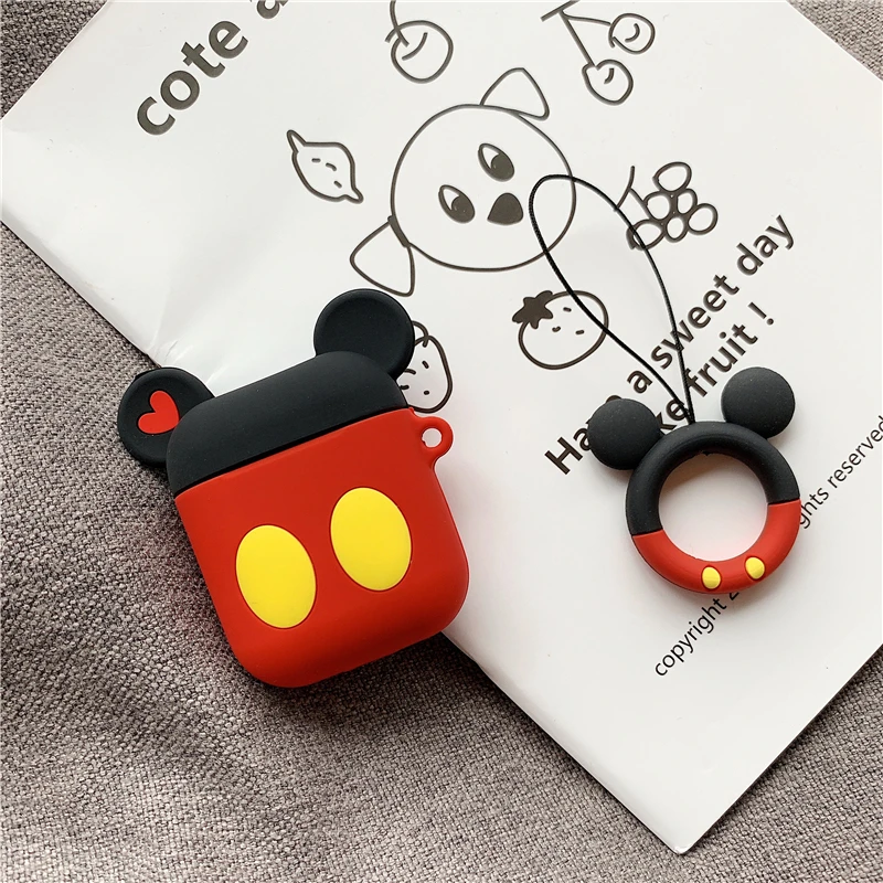 Для AirPod 2 Чехол 3D милый мультфильм мягкий силиконовый чехол для наушников s для Apple Airpods чехол милый чехол Funda брелок