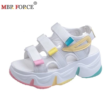 

MBR FORCE Sexy Open-toed Women Sandals 2020 Wedge Hollow Out Women Sandals High Platform Shoes Fashion Women Beach Summer Shoes