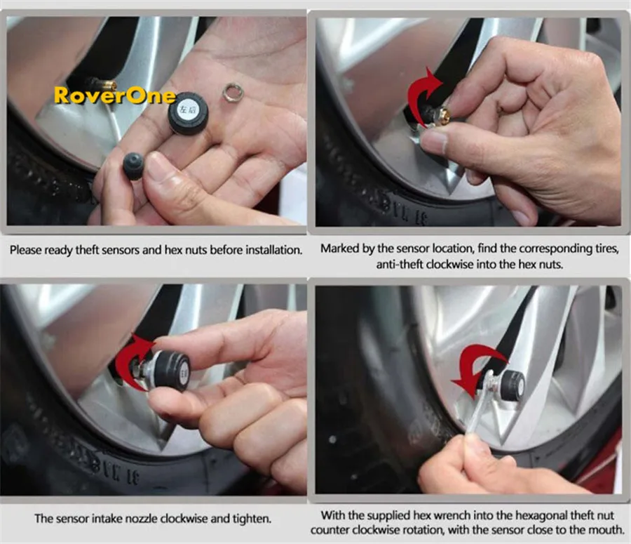 RoverOne TPMS автомобильный инструмент диагностики шин поддержка бар и PSI с мини-внутренним датчиком авто и эксклюзивный для наших автомобильных радио