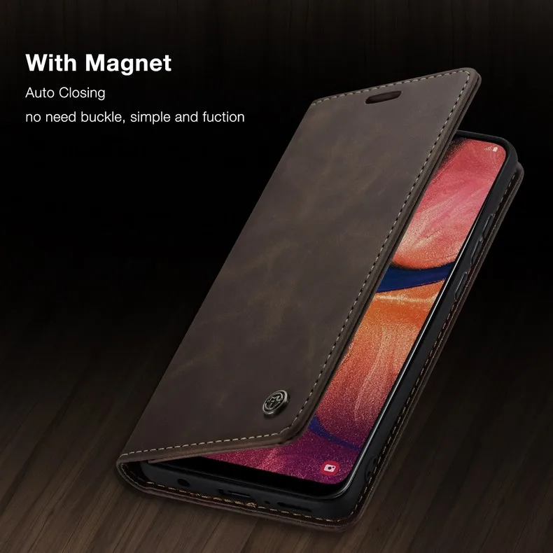 Магнитный кожаный чехол для samsung Galaxy A80 A90, чехол-бумажник, флип-чехол для samsung A20 A30 20E, противоударный чехол-книжка 360, роскошный чехол