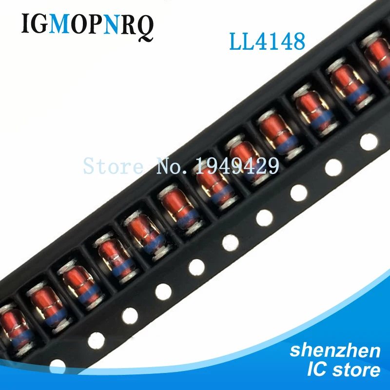 100 шт. LL4148 34 1N4148 IN4148 диод Универсальный SMD переключатель для малого сигнала