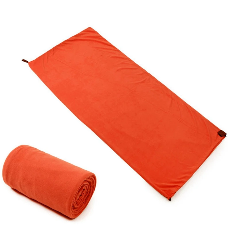 Single-Side Fleece Sleeping Bag Portable Outdoor Camping Sleeping Bag Ultralight Sleeping Bag Liner Sleeping Bag Camping