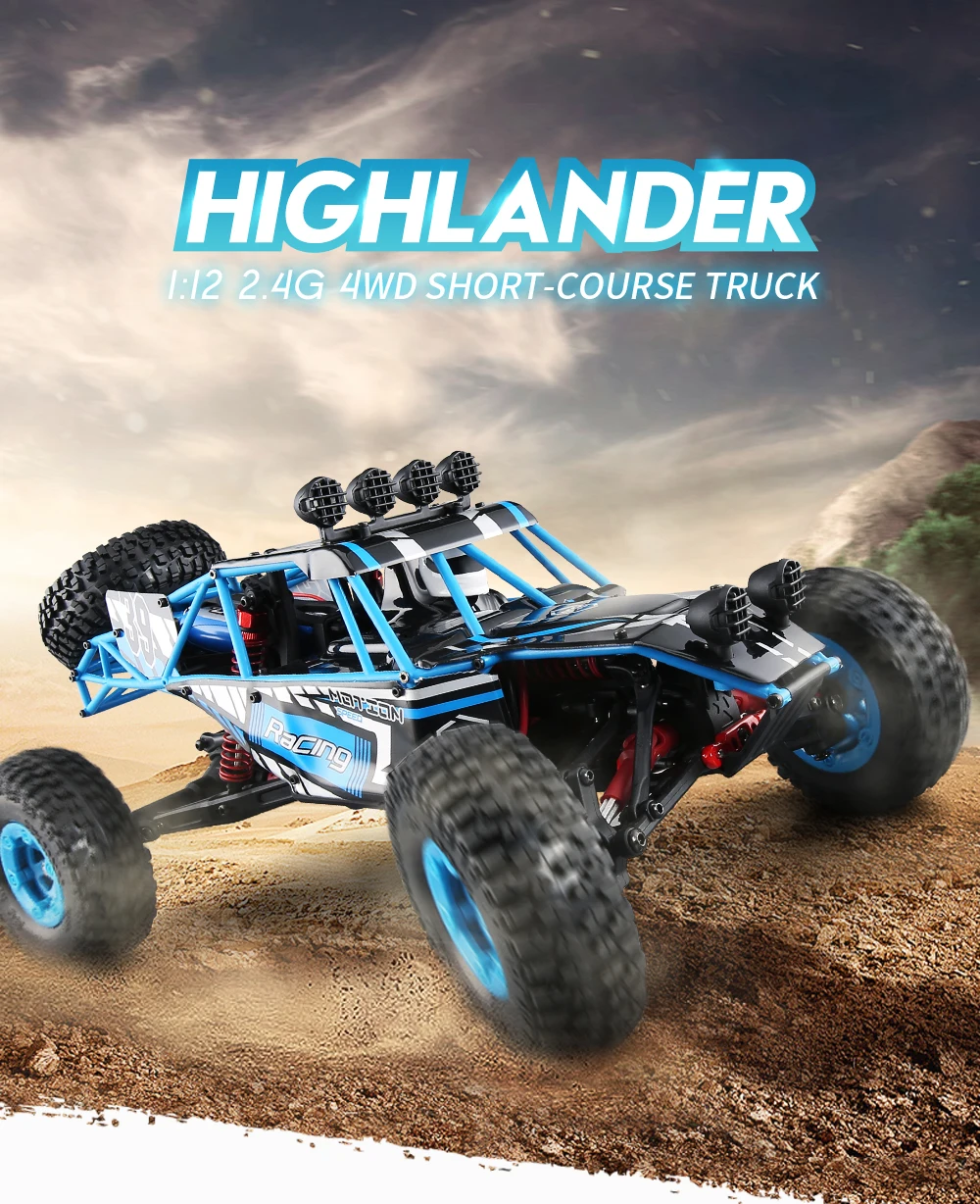 Подлинная JJRC Q39 машинка с дистанционным управлением 1:12 4WD RC пустынный грузовик RTR 35 км/ч Высокоскоростная Модель дорожного транспортного средства Семейные Игрушки для улицы