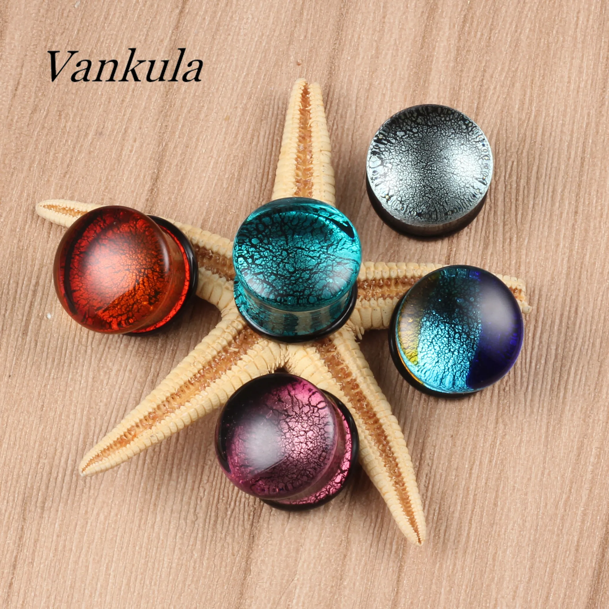 Vankula12pcs оптом много ушных носилок расширитель веса пирсинг ювелирные изделия для тела серьги с лентой зерна