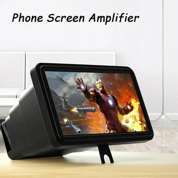 

3D Screen Magnifier Amplifier Mobile Screen Telescopic Magnifying Glass Watch 3D Movies For Smart Phone Stand Christmas Gift