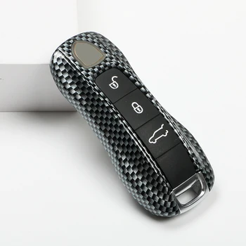 

Remote Smart car key case shell wallet keyfob For Porsche Cayenne 2018-2019 Panamera 2017-2019 3 Buttons ABS skin key Pouch