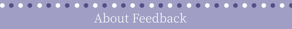 About feedback