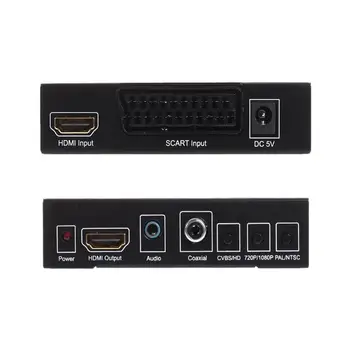 

DishyKooker SCART HDMI to HDMI Converter Full HD 1080P Digital High Definition Video Converter Adapter for HDTV