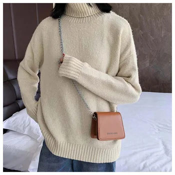 

Women Crossbody Bag 2020 Leather Bag Vintage Trendy Style Multicolor Brown Red Solid chain Pack Free Shipping Bolsas BWB14020- 2