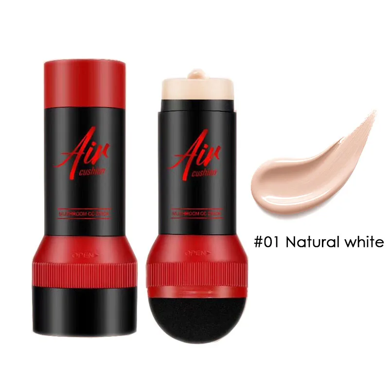01 Natural White Супер бленда консилер CC палочка Грибная головка воздушная подушка CC крем основа полное покрытие водонепроницаемый CC консилер Стик - Цвет: 01 Natural White