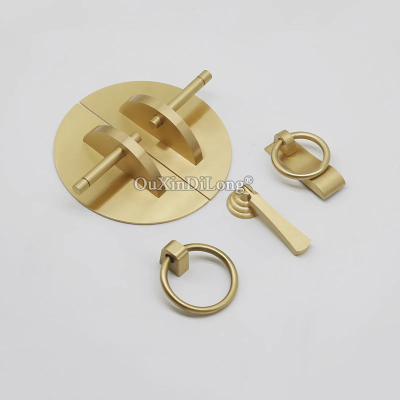 10PCS or 5Pairs European Pure Brass Kitchen Cabinet Door Handles Cupboard Wardrobe Drawer TV Cabinet Pulls Handles& Knobs