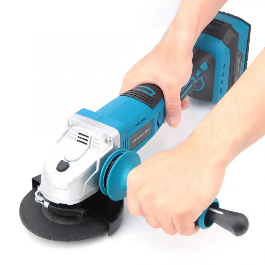 18V Cordless Li-lon Angle Grinder Rechargeable Professional Handheld Tool EU Plug 100-240V 50-60Hz 8,500rpm