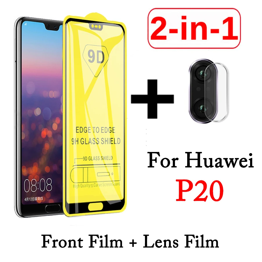 2-in-1-9D-Camera-Tempered-Glass-for-Huawei-P20-Lite-Full-Glue-Screen-Protector-on