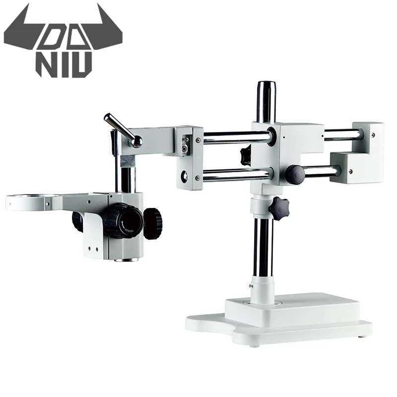 

DANIU Double Boom Lab Industrial Zoom Trinocular Stereo Microscope Stand Holder Bracket Arm 76mm Microscope Accessories Tool