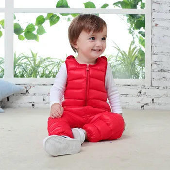 

Winter Warm Baby Girls Pants Children Down Cotton Bib Pants for Kids Overalls Toddler Boys Pants Waterproof Trousers