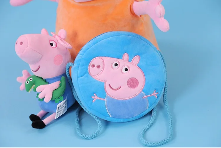 Подлинная Свинка Пеппа плюшевая фигурка кукла брелок 13 см Свинка Пеппа Peluche Джордж друзья дедушка бабушка рождественские подарки игрушки для детей