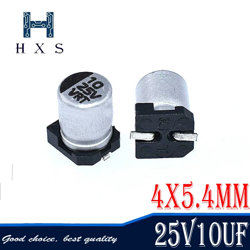 10 шт. электролитический конденсатор с алюминиевой крышкой 25V10UF 4*5 5mm SMD