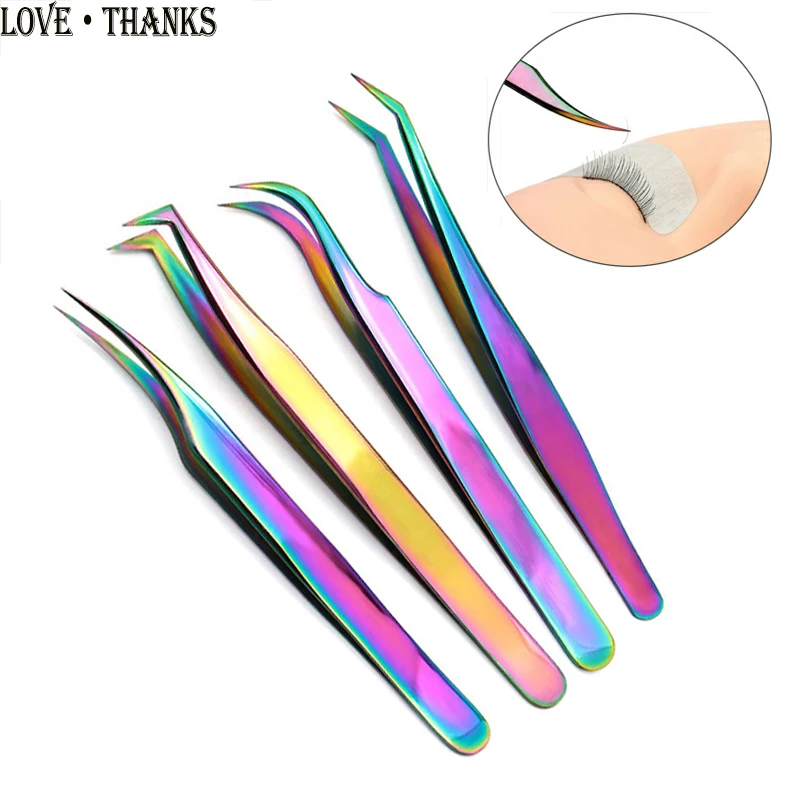 

Professional Eyelashes Tweezers For Lashes Extension Nipper Stainless Steel High Precision Eyelash Extension Tweezers Set