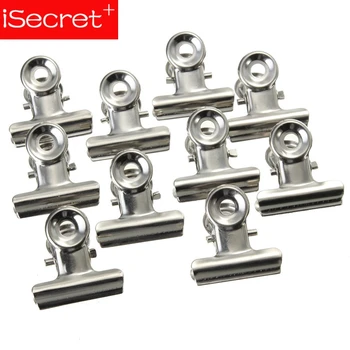 

Affordable 10 Pcs Silver Tone Metal Office Paper Document Binder Clips 22mm