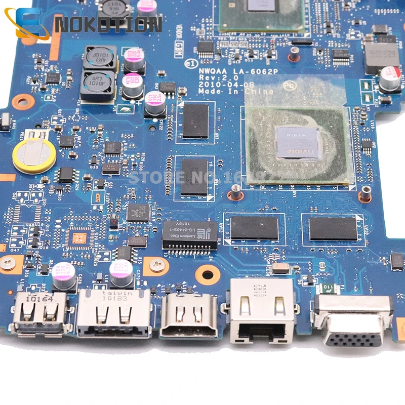 NOKOTION NWQAA LA-6062P Mainboard For Toshiba