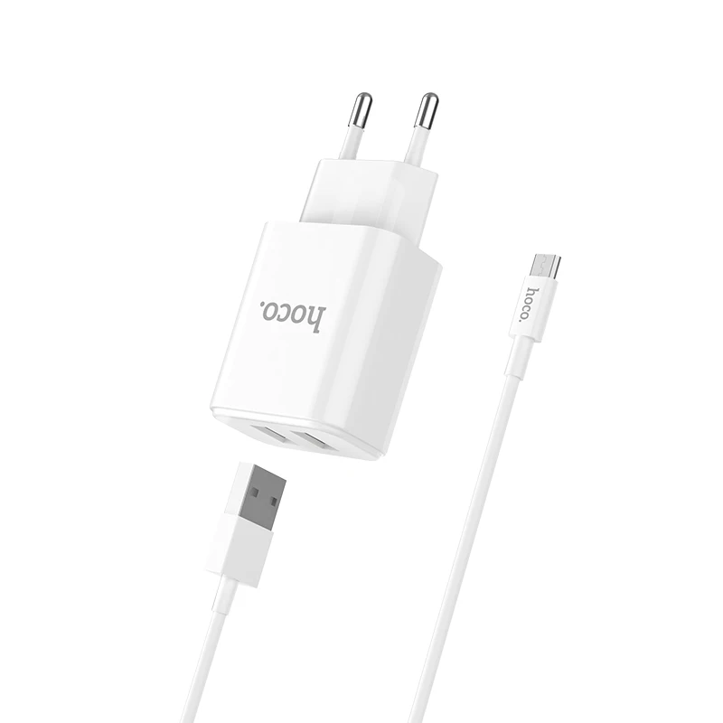 HOCO C62A 10 шт./лот 5 в 2.1A USB зарядное устройство для iPhone 11 Xs Max ЕС вилка настенное зарядное устройство адаптер для samsung Xiaomi huawei