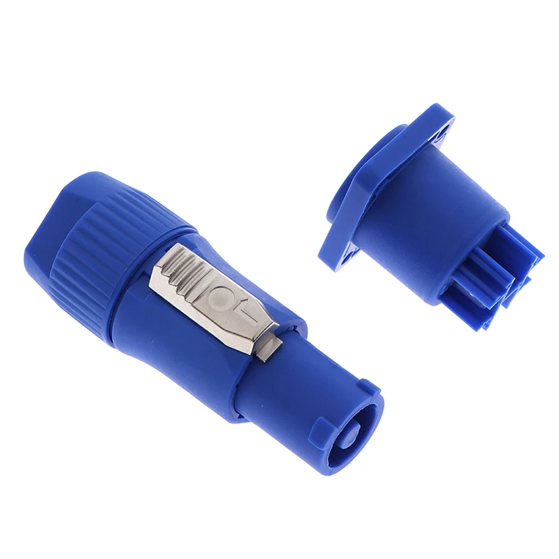 New 1Set Powercon Audio 3P Type A NAC3FCA+NAC3MPA-1 Chassis Plug Panel Connectors