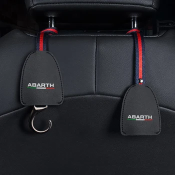 

1/2pcs Car badge emblem Car Seat Hook Interior Auto Products Hooks for Abarth 500 124 Fiat Punto Ducato Palio Bravo Tipo