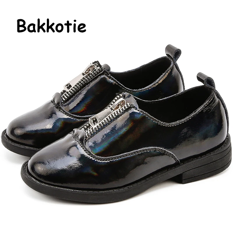 Bakkotie/ г.; детская Осенняя обувь; Новая модная черная мягкая повседневная обувь для маленьких девочек; детская брендовая модельная обувь из натуральной кожи