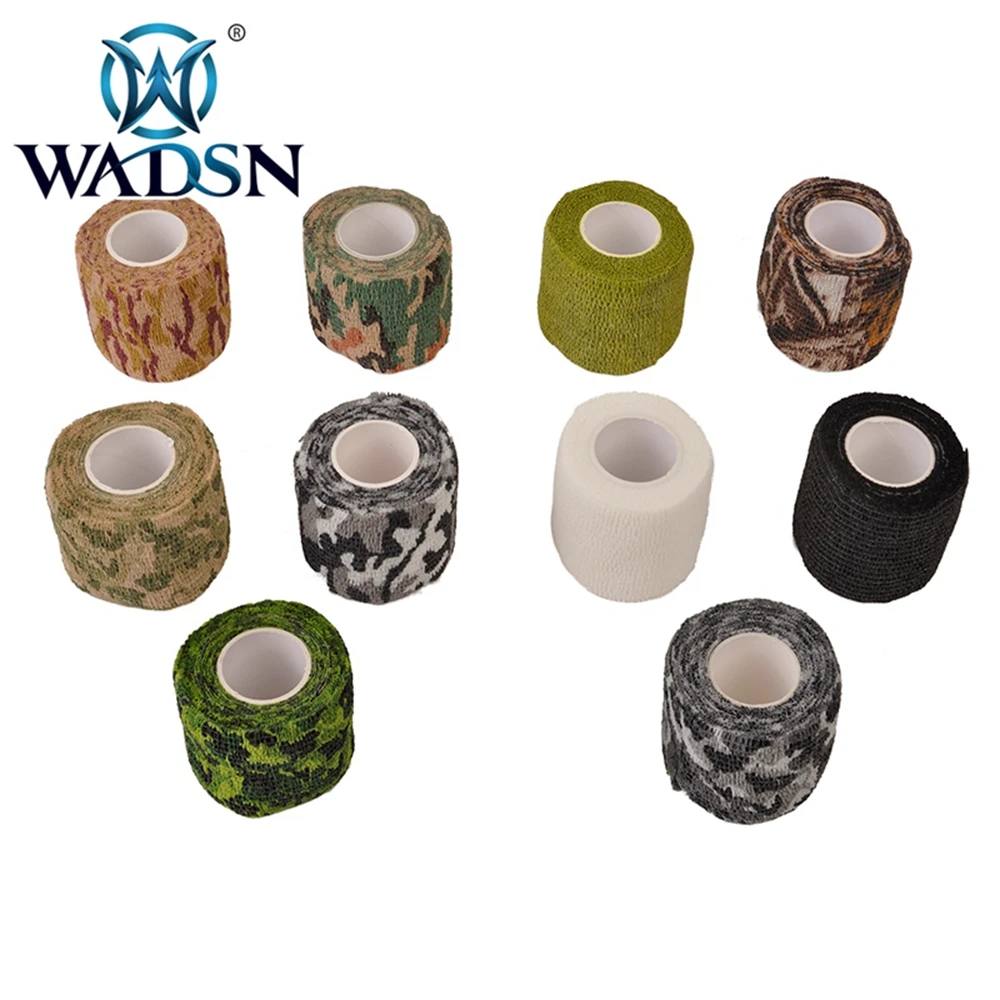 

WADSN Tactical 5cmx2.2m Camping Camo Shooting Tool Camouflage Stealth Tape Waterproof Wrap Durable Army Hunting Accessory WEX388