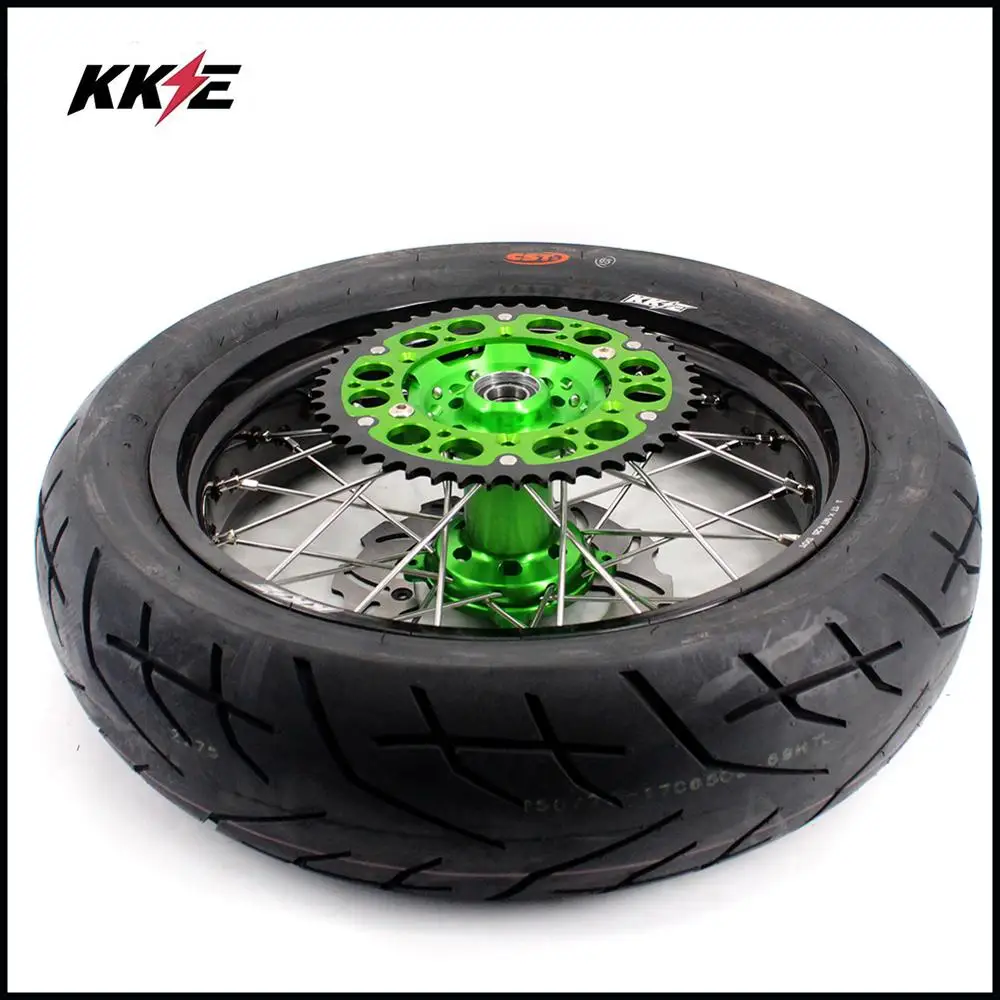 KKE 3,5*17/4,25*17 супер мото диски набор CST шины для KAWASAKI KX 250F 2006- KX 450F 2006
