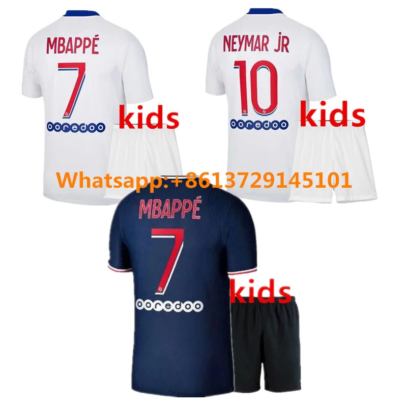 20 дюймов 21 ПСЖ домашние детские футбольные майки MBAPPE NEYMAR JR CAVANI VERRATTI KIMPEMBE DANI 2020 |
