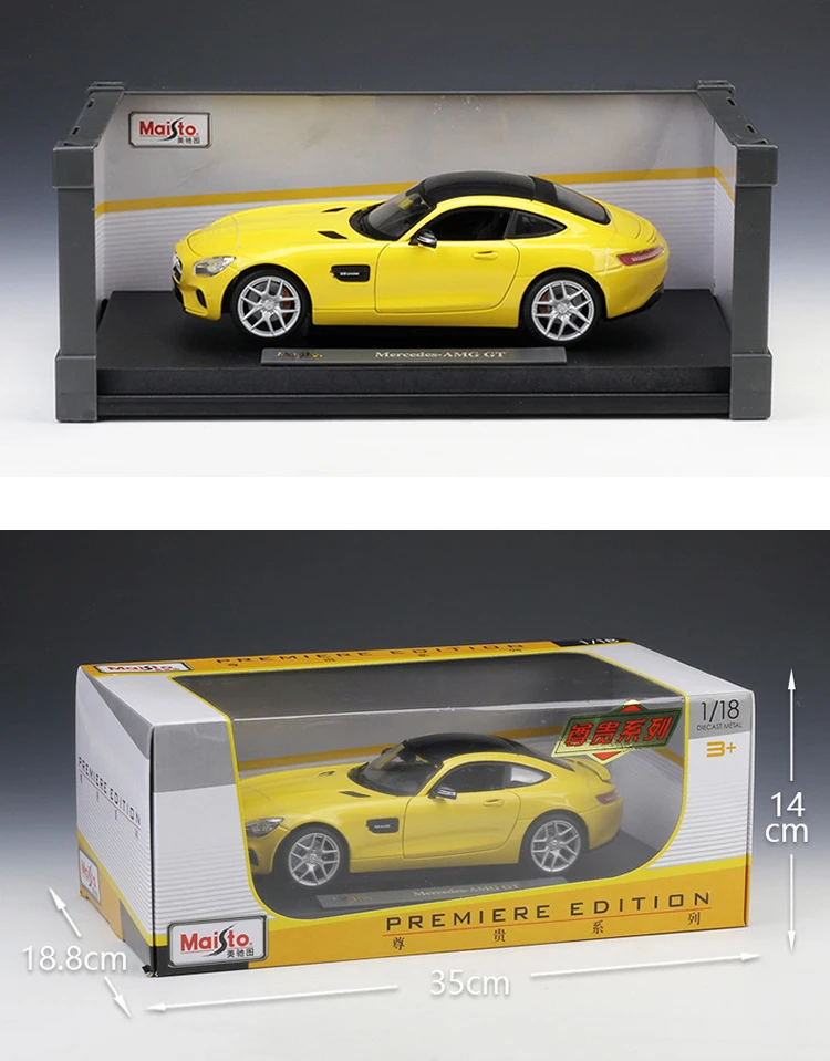 Maisto литая 1:18 Mercedes Benz AMG GT/SLS/500 K спортивная машина металлическая модель автомобиля суперкар сплав игрушки для детей Коллекция подарков