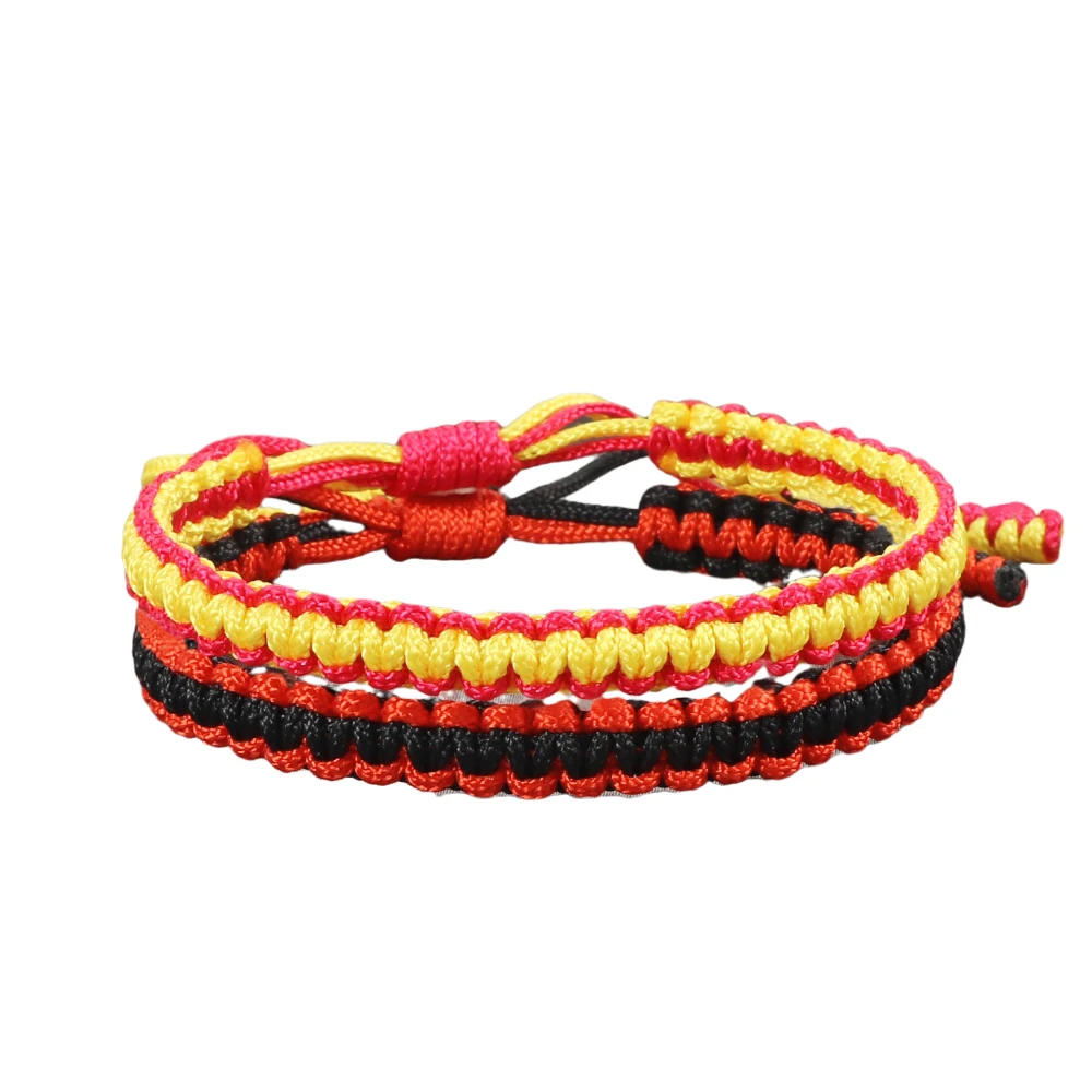 Pulseras trenzadas hechas a mano para pulsera budista de Multicolor de la suerte, joyería infinita de moda de la amistad, 2 uds.|Brazaletes de cadena y enlaces| - AliExpress