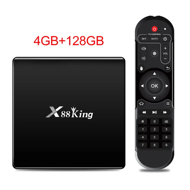 Серебристый X88 King 4GB 128G Android 9,0 tv Box двойной Wifi BT5.0 1000M 4K samrt tv Box Google Play Store Netflix Youtube 4K медиаплеер - Цвет: Серебристый