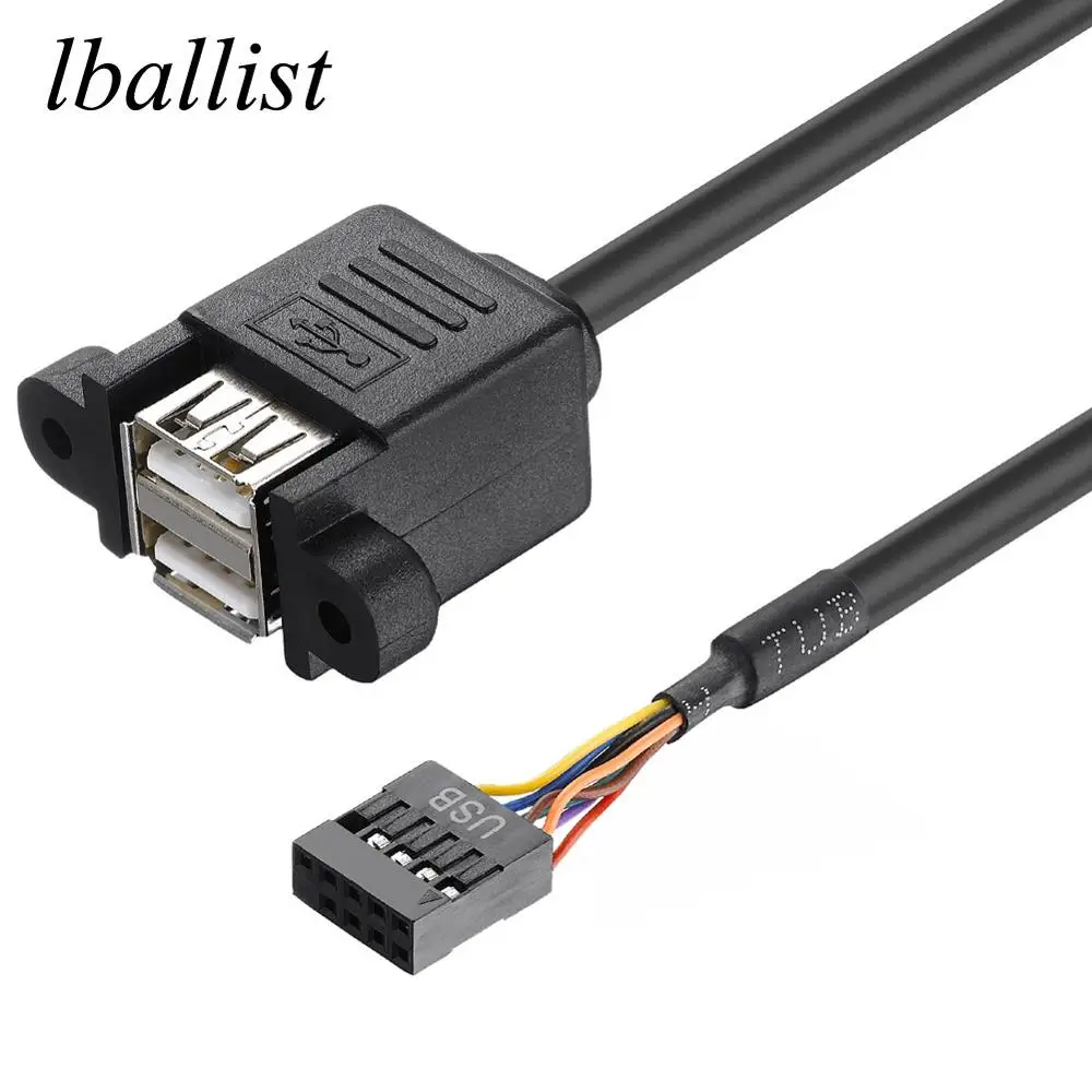 Lballist материнская плата 9Pin заголовок к двойной USB 2 0 Женский Кабель для передачи
